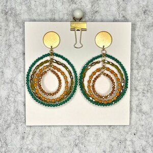 Multicolor Beaded Statement Earrings
